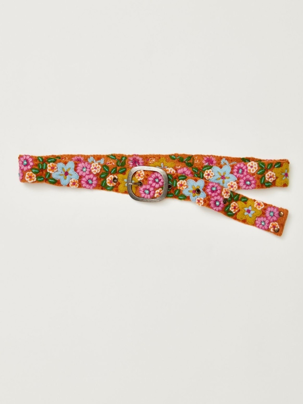 Free People Jenny Krauss Dream In Color Belt Large NWT In The Garden Embroidered